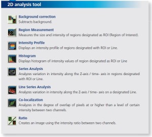 2D analysis tool FV10 Olympus